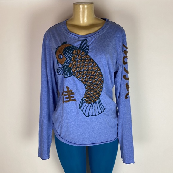 JOYSTICK WOMENS LONG SLEEVE T SHIRT EMBROIDERED SIZE M - Picture 1 of 8